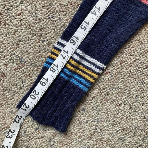 Eyeshadow Hoodie Cardigan Sweater OpenFront Womens S Navy Aztec Long Grunge Knit - Picture 3 of 9